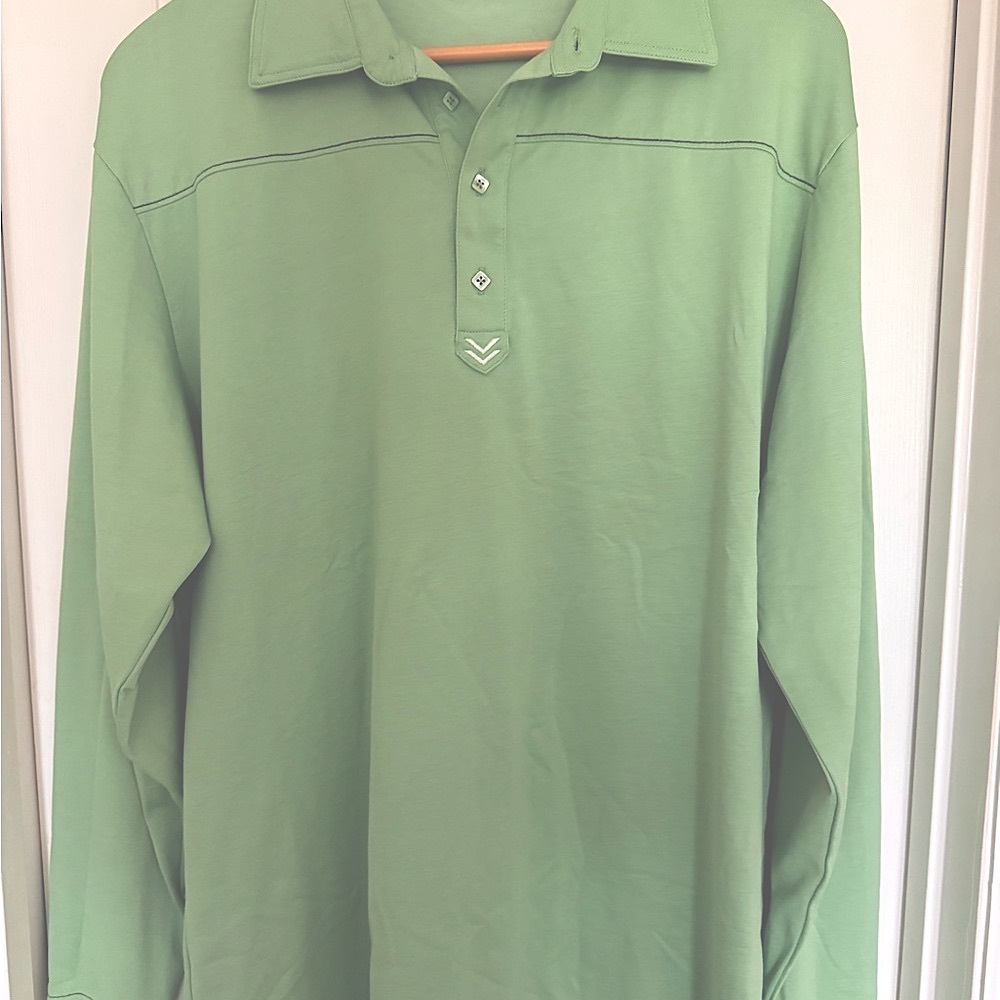 Travis Mathew Green Casual Button Down Shirt